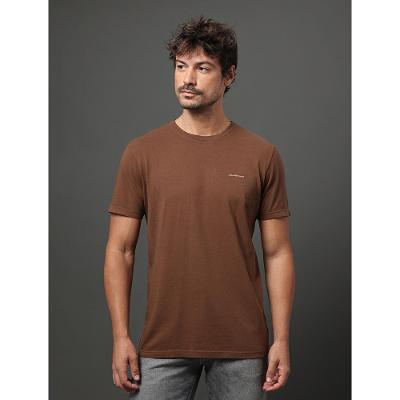 Camiseta Masculina Logo Peito Calvin Klein Jeans - Marrom