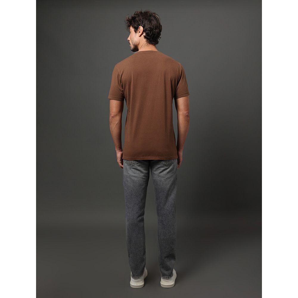 Camiseta Masculina Logo Peito Calvin Klein Jeans - Marrom - 2