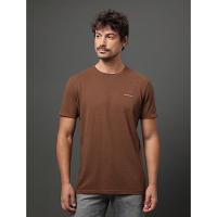 Camiseta Masculina Logo Peito Calvin Klein Jeans - Marrom - 1