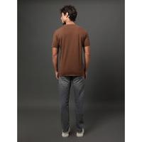 Camiseta Masculina Logo Peito Calvin Klein Jeans - Marrom - 2