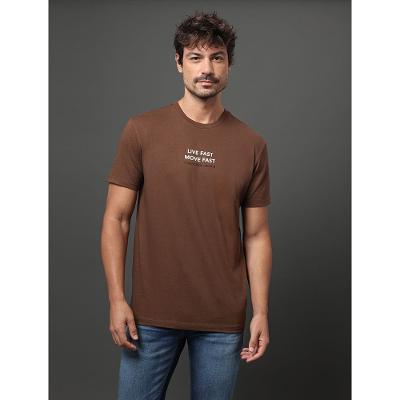 Camiseta Masculina Live Fast Calvin Klein Jeans - Marrom