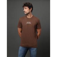 Camiseta Masculina Live Fast Calvin Klein Jeans - Marrom - 5