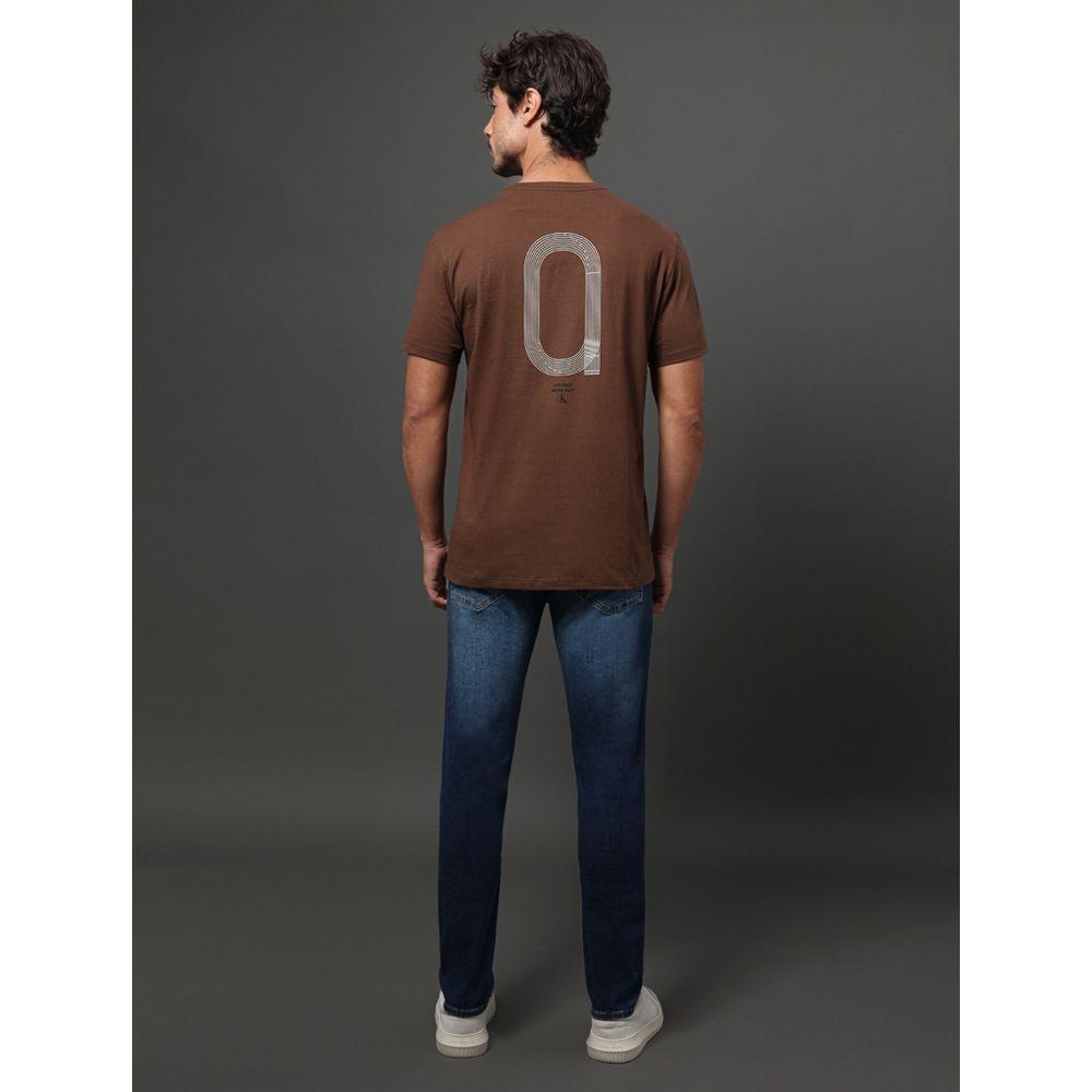 Camiseta Masculina Live Fast Calvin Klein Jeans - Marrom - 2