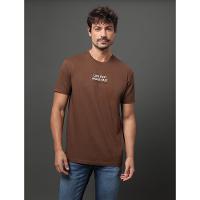 Camiseta Masculina Live Fast Calvin Klein Jeans - Marrom - 1