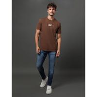 Camiseta Masculina Live Fast Calvin Klein Jeans - Marrom - 3