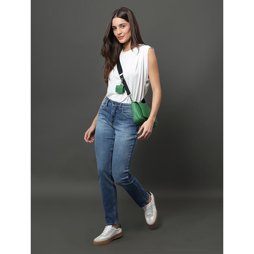 Regata Feminina Pregas Ombro Calvin Klein Jeans - Branco - 5