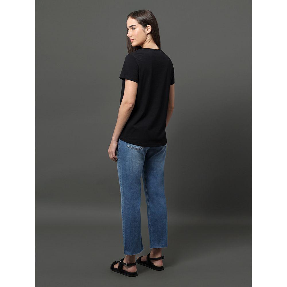 Camiseta Feminina Algodão Egípcio Calvin Klein Jeans - Preto - 2