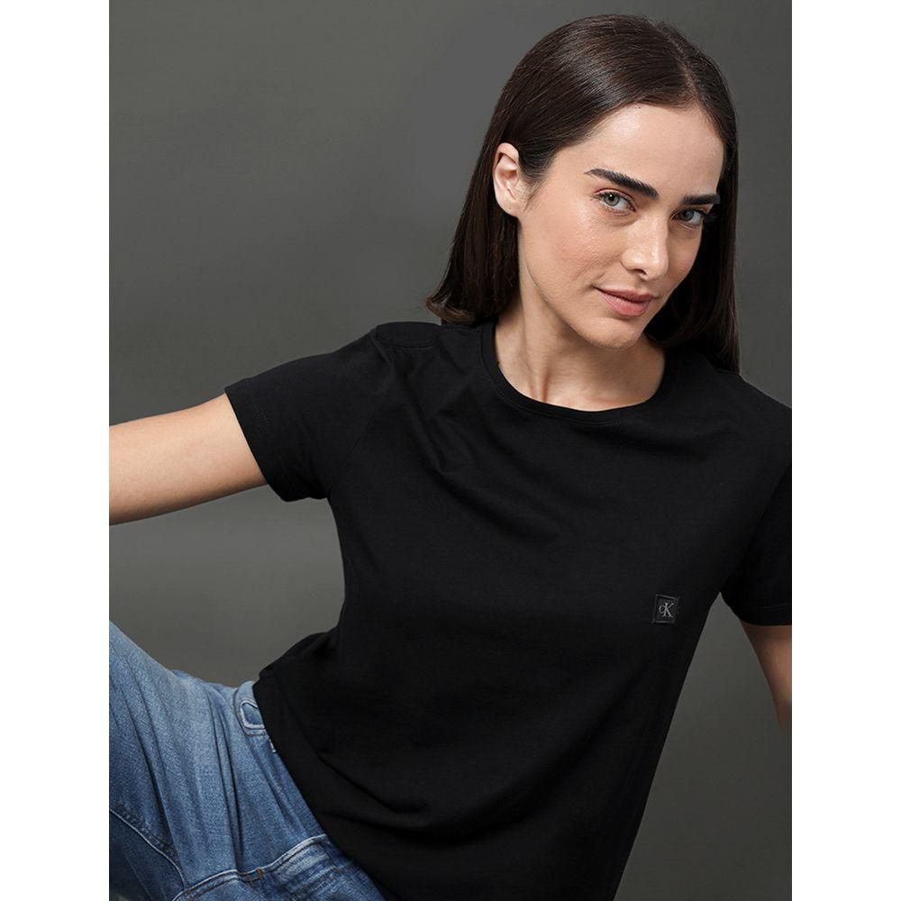 Camiseta Feminina Algodão Egípcio Calvin Klein Jeans - Preto - 5