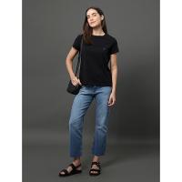 Camiseta Feminina Algodão Egípcio Calvin Klein Jeans - Preto - 3