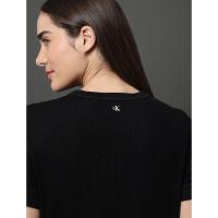 Camiseta Feminina Ribana Viscose Calvin Klein Jeans - Preto