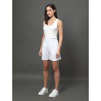 Bermuda Feminina Linho Misto Calvin Klein - Branco - 3