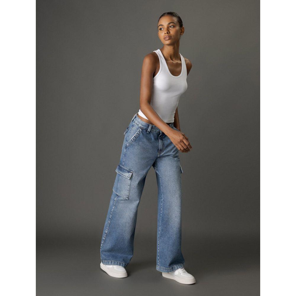 Regata Feminina Ribana Nadador Calvin Klein Jeans - Branco 2 - 1