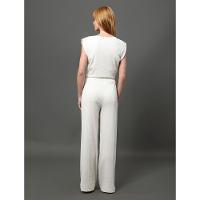 Calça Feminina Malha Wide Leg Calvin Klein - Off White - 2