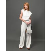 Calça Feminina Malha Wide Leg Calvin Klein - Off White - 3