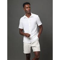 Camisa Masculina Listras Detalhes Calvin Klein Jeans - Branco - 5