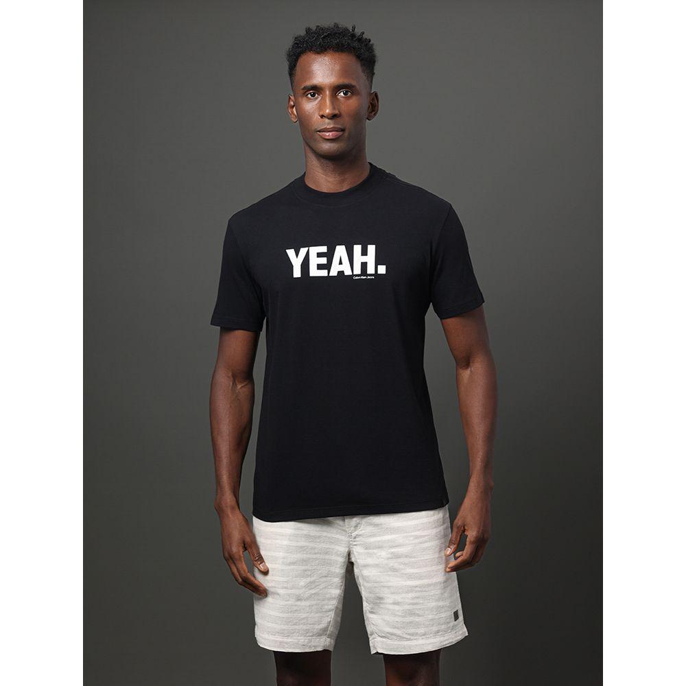Camiseta Masculina Yeah Calvin Klein Jeans - Preto - 1