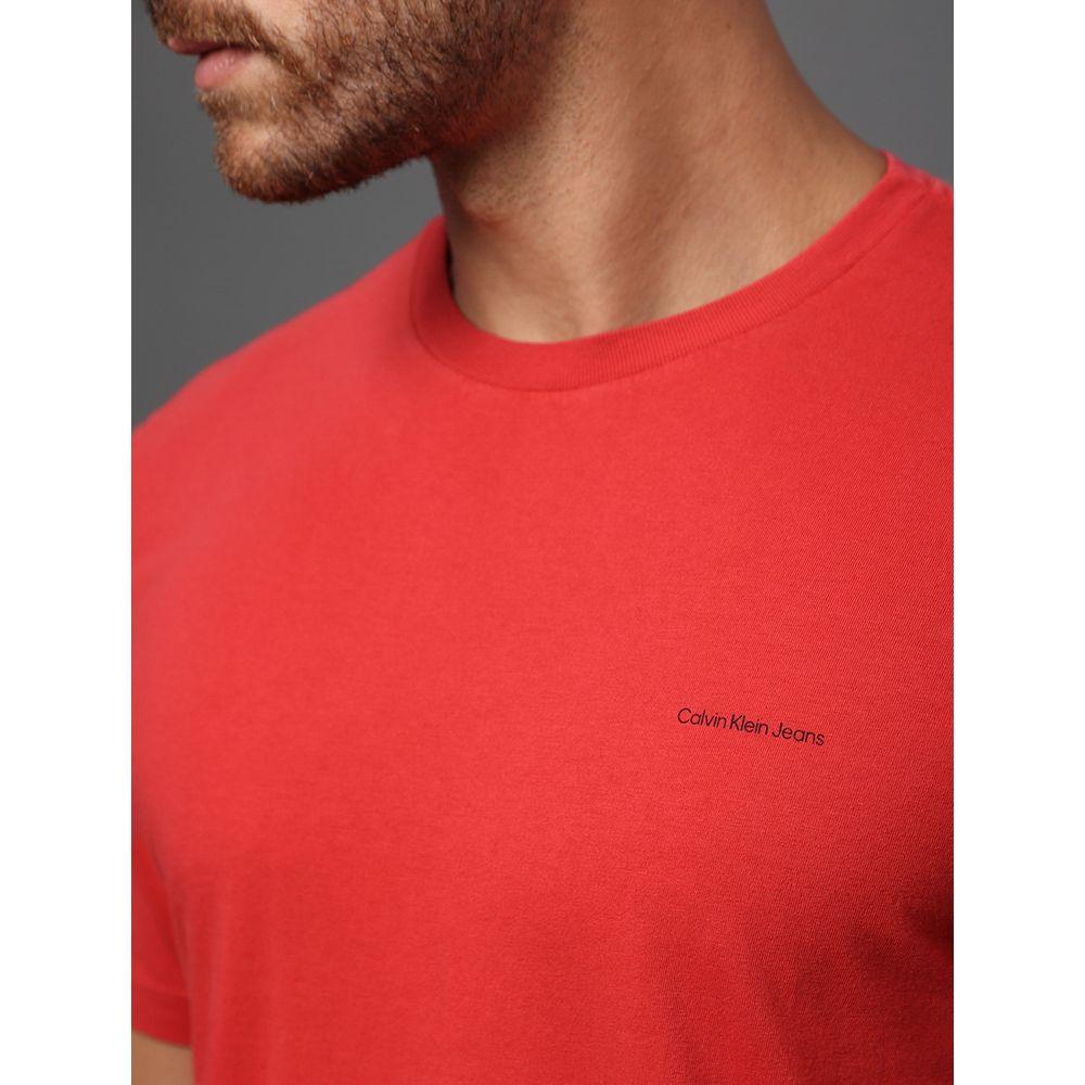 Camiseta Masculina Logo Peito Calvin Klein Jeans - Vermelho - 4