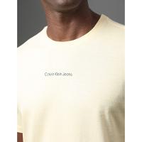 Camiseta Masculina Logo Centralizado Calvin Klein Jeans - Amarelo Manteiga
