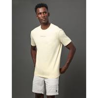 Camiseta Masculina Logo Centralizado Calvin Klein Jeans - Amarelo Manteiga - 5