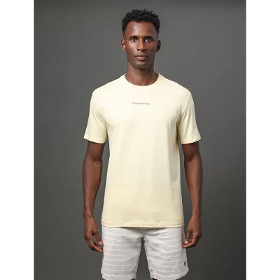 Camiseta Masculina Logo Centralizado Calvin Klein Jeans - Amarelo Manteiga