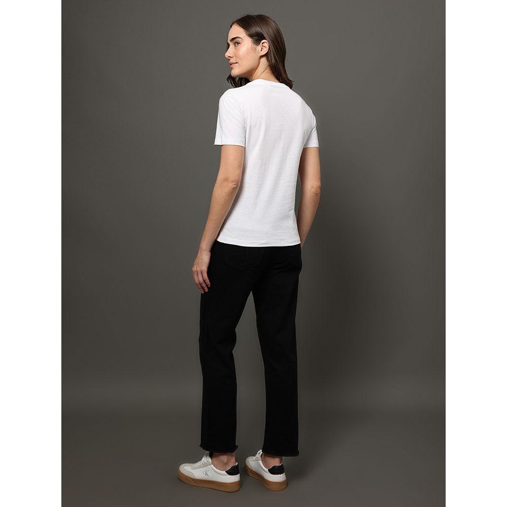 Camiseta Feminina Bordado Alto Relevo Calvin Klein Jeans - Branco - 2