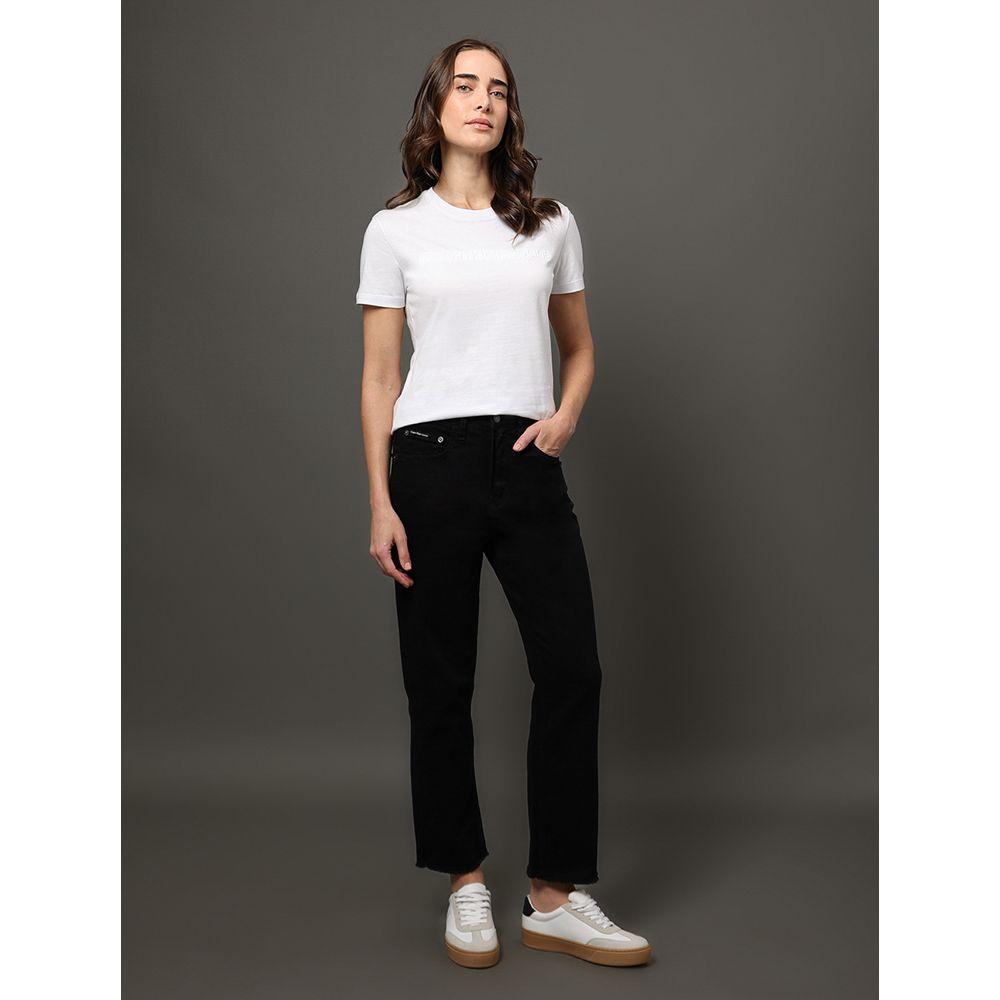 Camiseta Feminina Bordado Alto Relevo Calvin Klein Jeans - Branco - 3