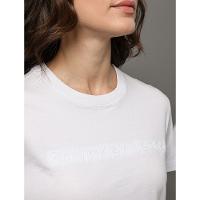 Camiseta Feminina Bordado Alto Relevo Calvin Klein Jeans - Branco
