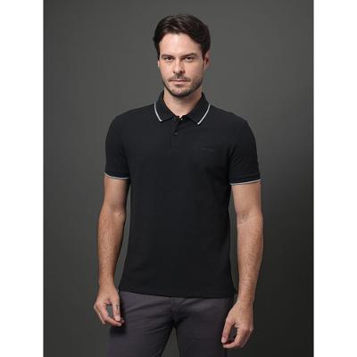 Polo Masculina Stretch Piquet Calvin Klein - Preto