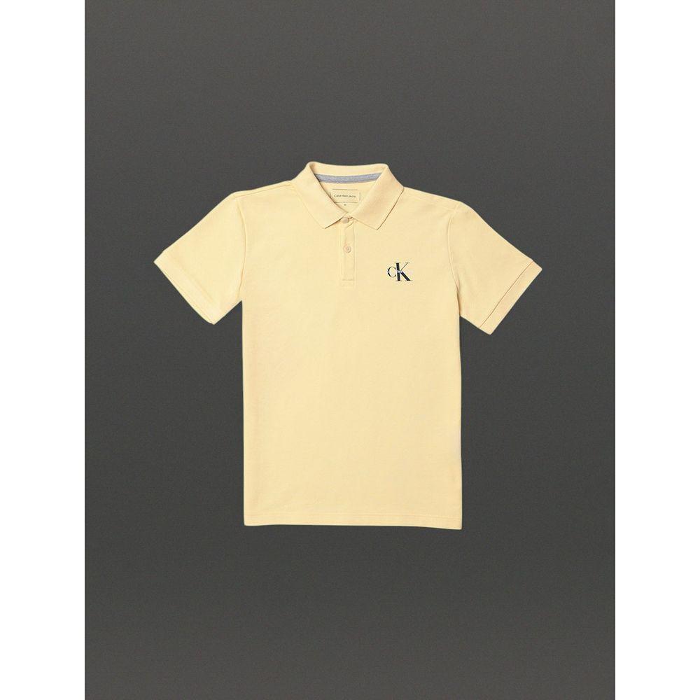 Polo Menino Logo Re Issue Calvin Klein Jeans - Amarelo Manteiga - 1