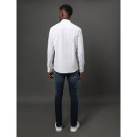 Camisa Masculina Cotton Linen Calvin Klein Jeans - Cinza Claro - 2