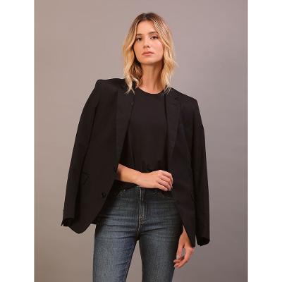 Camiseta Feminina Básica Canoa Recortes Calvin Klein - Preto