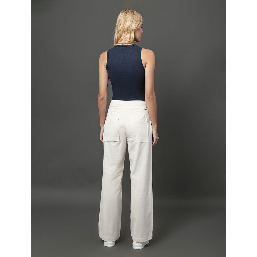 Calça Feminina Linho Texturizado Calvin Klein - Off White - 2