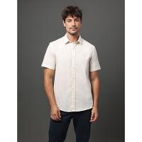 Camisa Masculina Linen Cotton Calvin Klein Jeans - Off White - 1