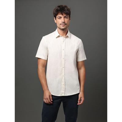 Camisa Masculina Linen Cotton Calvin Klein Jeans - Off White