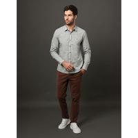 Camisa Masculina Slim Fio 50 Micro Check Calvin Klein Jeans - Verde - 3