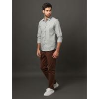 Camisa Masculina Slim Fio 50 Micro Check Calvin Klein Jeans - Verde - 5