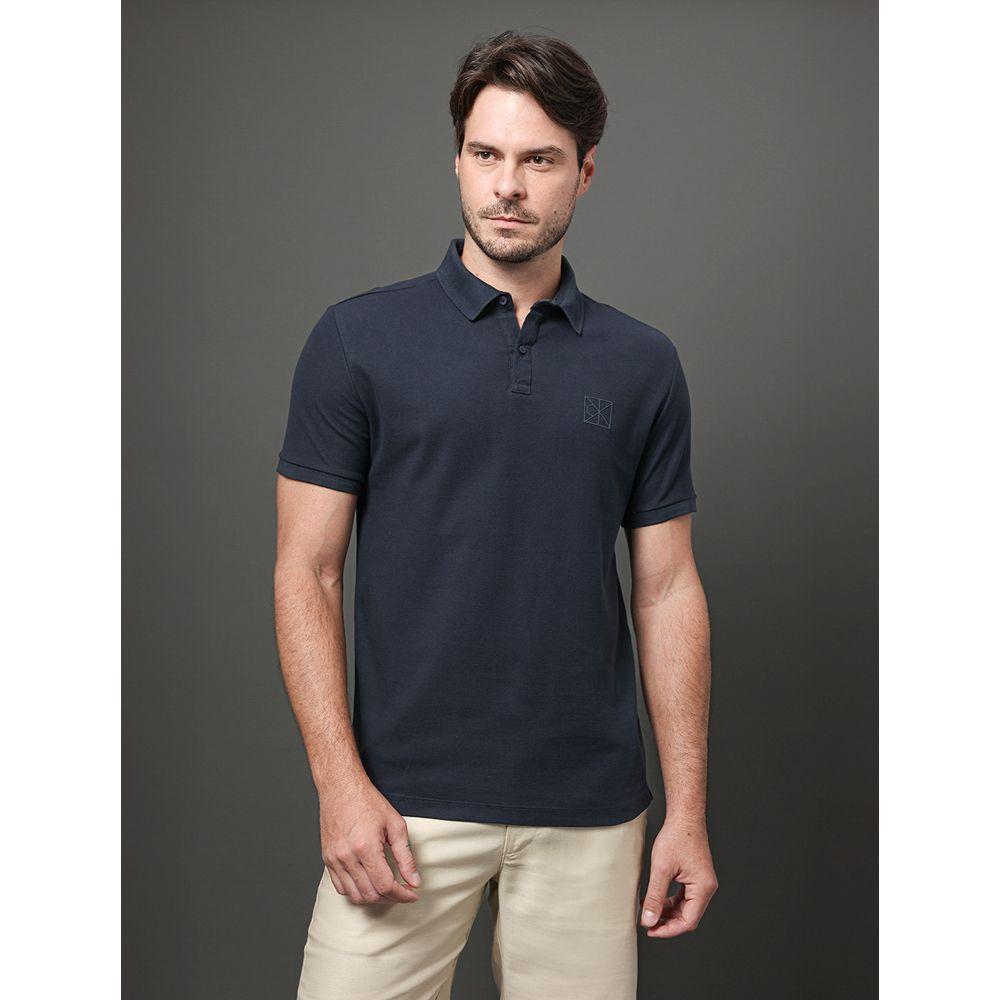 Polo Masculina Piquet Carmel Calvin Klein - Marinho - 1