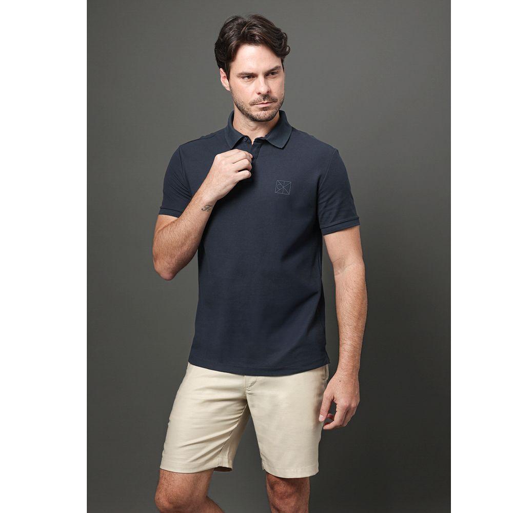 Polo Masculina Piquet Carmel Calvin Klein - Marinho - 5