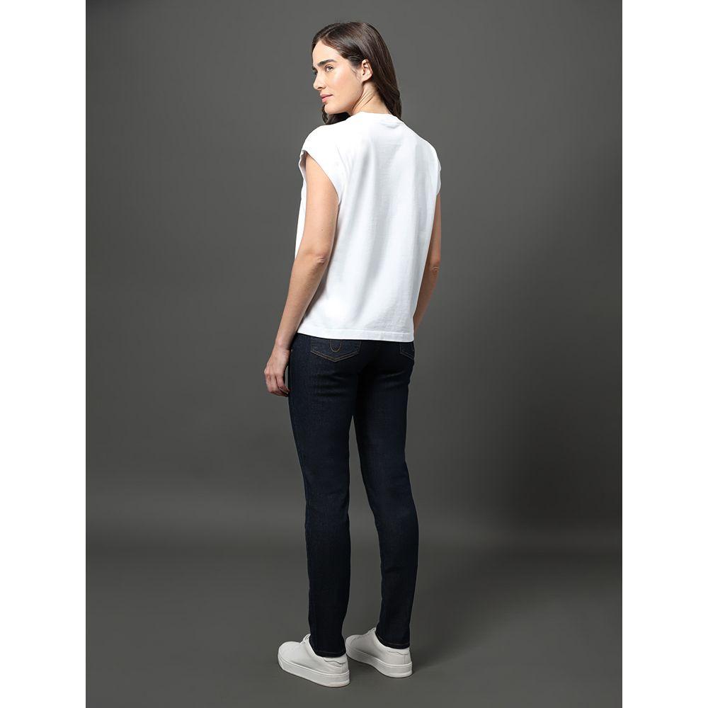 Blusa Feminina Malha Rugby Calvin Klein Jeans - Branco - 2