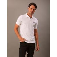 Polo Masculina Slim Piquet Calvin Klein - Branco - 5