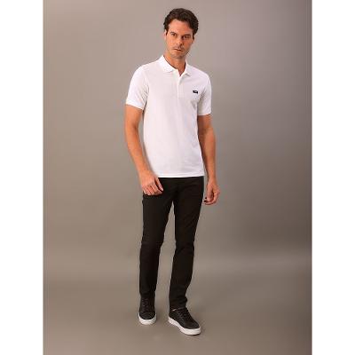 Polo Masculina Slim Piquet Calvin Klein - Branco