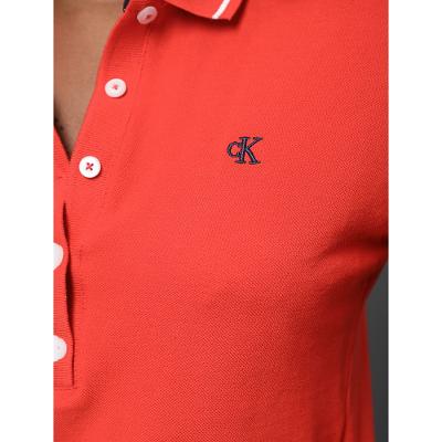 Polo Feminina Piquet Duplo Calvin Klein Jeans - Vermelho