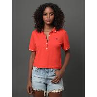 Polo Feminina Piquet Duplo Calvin Klein Jeans - Vermelho - 1
