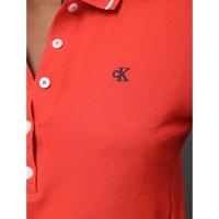Polo Feminina Piquet Duplo Calvin Klein Jeans - Vermelho