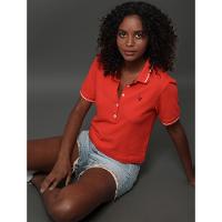 Polo Feminina Piquet Duplo Calvin Klein Jeans - Vermelho - 5