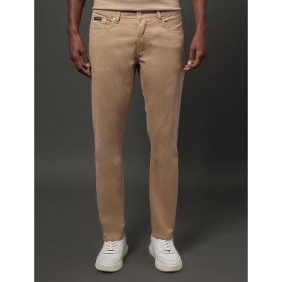 Calça Masculina Color Slim Moletom Calvin Klein Jeans - Caqui Medio