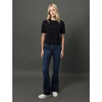 Camiseta Feminina Relevo Contraste e Foil Calvin Klein Jeans - Preto - 3