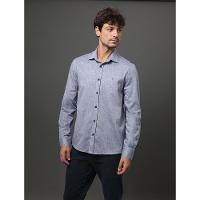 Camisa Masculina Cotton Linen Calvin Klein Jeans - Marinho - 1