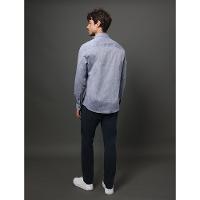 Camisa Masculina Cotton Linen Calvin Klein Jeans - Marinho - 2