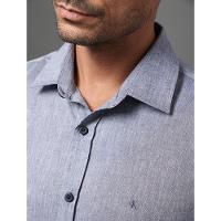 Camisa Masculina Cotton Linen Calvin Klein Jeans - Marinho